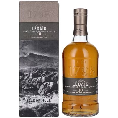Ledaig Whisky Ledaig 10 Years Old Single Malt Scotch Whisky 46,3% Vol. 0,7l en boîte cadeau - Publicité Ledaig Whisky Ledaig 10 Years Old Single Malt Scotch Whisky 46,3% Vol. 0,7l en boîte cadeau - Publicité