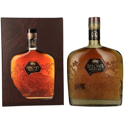 Bison's Mystery Brandy 40% Vol. 0,7l en boîte cadeau - Publicité Bison's Mystery Brandy 40% Vol. 0,7l en boîte cadeau - Publicité