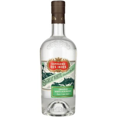 Compagnie des Indes GREAT WHITE Dominican Republic Original White Rum Blend 40% Vol. 0,7l - Publicité Compagnie des Indes GREAT WHITE Dominican Republic Original White Rum Blend 40% Vol. 0,7l - Publicité