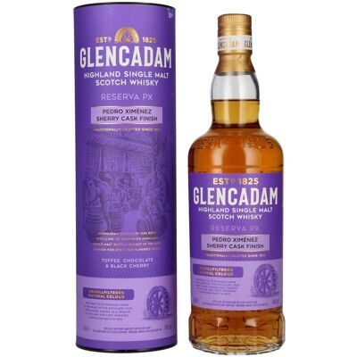 Glencadam Reserva PX Sherry Cask Finish 46% Vol. 0,7l en boîte cadeau - Publicité Glencadam Reserva PX Sherry Cask Finish 46% Vol. 0,7l en boîte cadeau - Publicité