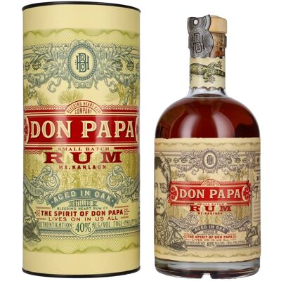 Don Papa 7 Years Old Small Batch Rum - Old Edition 40% Vol. 0,7l en boîte cadeau - Publicité Don Papa 7 Years Old Small Batch Rum - Old Edition 40% Vol. 0,7l en boîte cadeau - Publicité