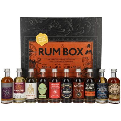 1423 World Class Spirits The Rum Box 41% Vol. 10x0,05l en boîte cadeau - Publicité 1423 World Class Spirits The Rum Box 41% Vol. 10x0,05l en boîte cadeau - Publicité
