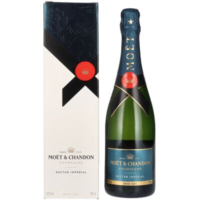 Champagne Moët Moët & Chandon Champagne NECTAR IMPÉRIAL Demi-Sec 12,5% Vol. 0,75l en boîte cadeau - Publicité Champagne Moët Moët & Chandon Champagne NECTAR IMPÉRIAL Demi-Sec 12,5% Vol. 0,75l en boîte cadeau - Publicité