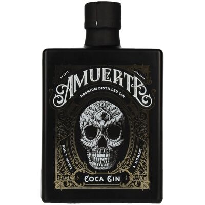 Amuerte Black Gin - Feuilles de Coca, Fruits Exotiques & Or - Publicité Amuerte Black Gin - Feuilles de Coca, Fruits Exotiques & Or - Publicité