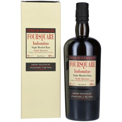 Foursquare Rhum Foursquare 15 Years Old INDOMITAS Single Blended Rum 62% Vol. 0,7l en boîte cadeau - Publicité Foursquare Rhum Foursquare 15 Years Old INDOMITAS Single Blended Rum 62% Vol. 0,7l en boîte cadeau - Publicité