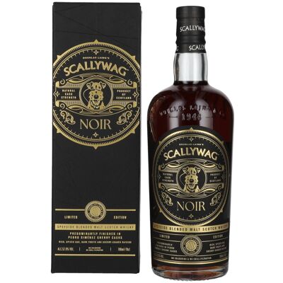 Douglas Laing SCALLYWAG Noir Edition PX Sherry Cask Speyside Blended Malt 52,8% Vol. 0,7l en boîte cadeau - Publicité Douglas Laing SCALLYWAG Noir Edition PX Sherry Cask Speyside Blended Malt 52,8% Vol. 0,7l en boîte cadeau - Publicité