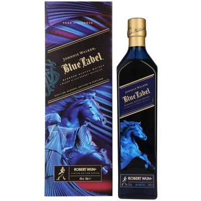 Johnnie Walker Blue Label YEAR OF THE Horse 2025 40% Vol. 0,7l en boîte cadeau - Publicité Johnnie Walker Blue Label YEAR OF THE Horse 2025 40% Vol. 0,7l en boîte cadeau - Publicité