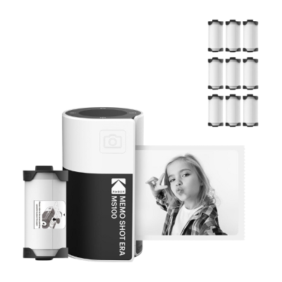 Pack Appareil Photo Thermique Kodak Memo Shot ERA MS100 + 9 Rouleaux – Photo Format Post-it Blanc - Publicité Pack Appareil Photo Thermique Kodak Memo Shot ERA MS100 + 9 Rouleaux – Photo Format Post-it Blanc - Publicité