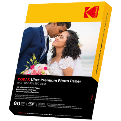 Papier photo premium Kodak - 10x15cm - Brillant - Pack 60 - Publicité Papier photo premium Kodak - 10x15cm - Brillant - Pack 60 - Publicité