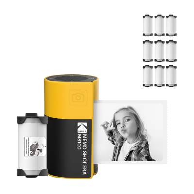 Pack Appareil Photo Thermique Kodak Memo Shot ERA MS100 + 9 Rouleaux – Photo Format Post-it Jaune - Publicité Pack Appareil Photo Thermique Kodak Memo Shot ERA MS100 + 9 Rouleaux – Photo Format Post-it Jaune - Publicité