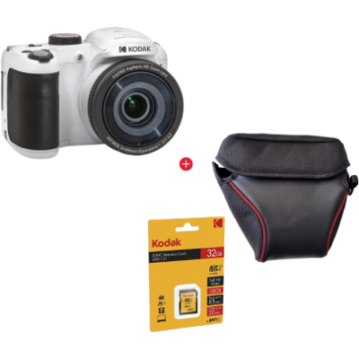 Pack Photo Bridge Kodak AZ255 Blanc : Zoom Optique 25x + Housse + Carte SD 32Go - Publicité Pack Photo Bridge Kodak AZ255 Blanc : Zoom Optique 25x + Housse + Carte SD 32Go - Publicité