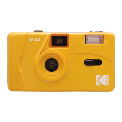 Appareil Photo Argentique Kodak M35 Flash intégré Jaune - Publicité Appareil Photo Argentique Kodak M35 Flash intégré Jaune - Publicité