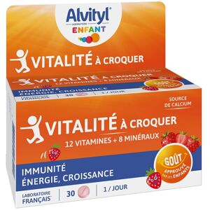 Alvityl Vitalité Fraise à Croquer - Vitamines & Minéraux pour Enfants - Publicité Alvityl Vitalité Fraise à Croquer - Vitamines & Minéraux pour Enfants - Publicité