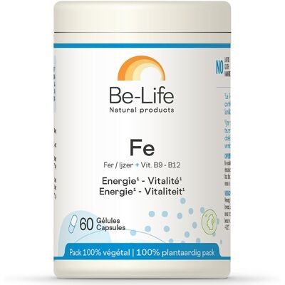 Be-Life Fer - Énergie et Vitalité 60 Gélules - Publicité Be-Life Fer - Énergie et Vitalité 60 Gélules - Publicité
