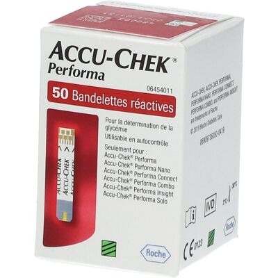 Bandes de test Accu-Chek Performa - Bandes de test - Publicité Bandes de test Accu-Chek Performa - Bandes de test - Publicité
