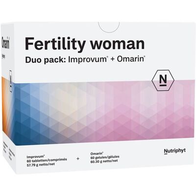 Nutriphyt Complément Fertilité Femme Duo Improvum + Omarin - Publicité Nutriphyt Complément Fertilité Femme Duo Improvum + Omarin - Publicité