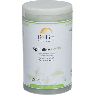 Be-Life Spiruline 500 bio - Complément riche en protéines pour sportifs - Publicité Be-Life Spiruline 500 bio - Complément riche en protéines pour sportifs - Publicité