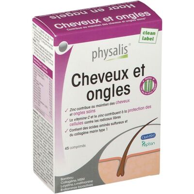 Physalis® Cheveux et Ongles Comprimé(S) 45 pc(s) - Publicité Physalis® Cheveux et Ongles Comprimé(S) 45 pc(s) - Publicité