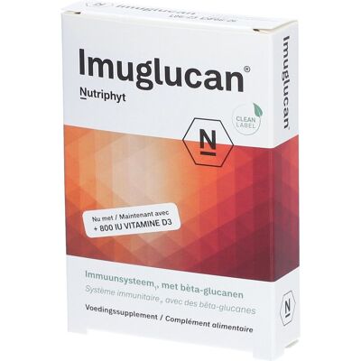 Nutriphyt Imuglucan 30 capsules - Complément alimentaire - Publicité Nutriphyt Imuglucan 30 capsules - Complément alimentaire - Publicité