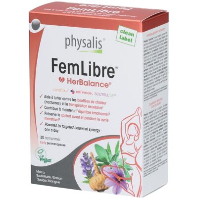 Physalis FemLibre Comprimé(S) 30 pc(s) - Publicité Physalis FemLibre Comprimé(S) 30 pc(s) - Publicité