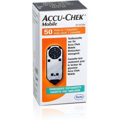ACCU-CHEK® Mobile - Cassette-test pour lecteur de glycémie Bande(S) De Test 2x50 pc(s) - Publicité ACCU-CHEK® Mobile - Cassette-test pour lecteur de glycémie Bande(S) De Test 2x50 pc(s) - Publicité
