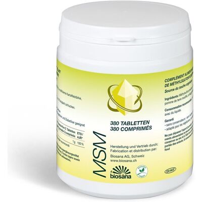 BIOSANA MSM Comprimé(S) 380 pc(s) - Publicité BIOSANA MSM Comprimé(S) 380 pc(s) - Publicité