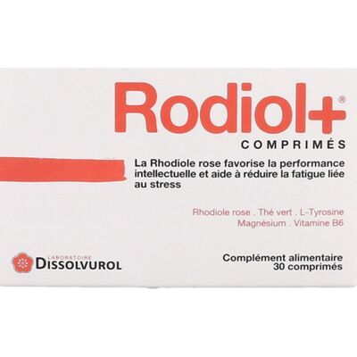 Dissolvurol Rodiol+ 30 comprimés - Complément alimentaire - Publicité Dissolvurol Rodiol+ 30 comprimés - Complément alimentaire - Publicité