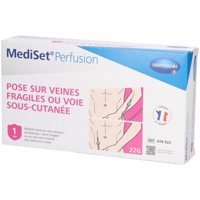 Hartmann MEDISET PERFUSION POSE SUR VEINES FRAGILES OU VOIE SOUS-CUTANÉE - Set de pose perfusion Set(S) De Perfusion 1 pc(s) - Publicité Hartmann MEDISET PERFUSION POSE SUR VEINES FRAGILES OU VOIE SOUS-CUTANÉE - Set de pose perfusion Set(S) De Perfusion 1 pc(s) - Publicité