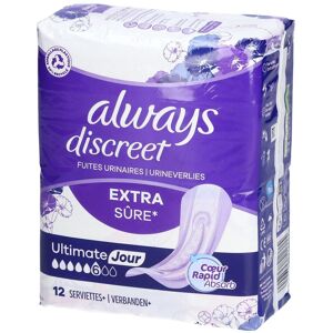 Always Discreet Extra Sure Ultimate Serviette hygienique 12 pc(s) - Publicité Always Discreet Extra Sure Ultimate Serviette hygienique 12 pc(s) - Publicité