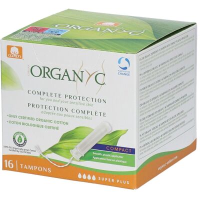 Tampons Organyc Biologiques Super Plus - Pack de 16 - Publicité Tampons Organyc Biologiques Super Plus - Pack de 16 - Publicité