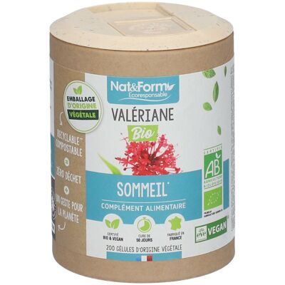 Nat & Form Eco Valériane Bio 200 Capsules - Complément Alimentaire - Publicité Nat & Form Eco Valériane Bio 200 Capsules - Complément Alimentaire - Publicité
