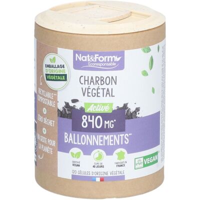 Nat & Form Charbon Activé Écologique en Capsules - Complément alimentaire - Publicité Nat & Form Charbon Activé Écologique en Capsules - Complément alimentaire - Publicité