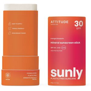 ATTITUDE™ Sunly Stick Solaire Fleur d'Oranger SPF30 Crème Protection 60 g - Publicité ATTITUDE™ Sunly Stick Solaire Fleur d'Oranger SPF30 Crème Protection 60 g - Publicité