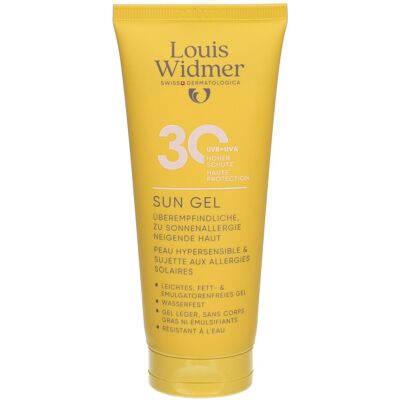 Louis Widmer - Sun Gel 30 - SPF30 - peaux sensibles - Sunscreen - Publicité Louis Widmer - Sun Gel 30 - SPF30 - peaux sensibles - Sunscreen - Publicité