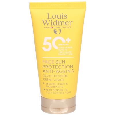 Louis Widmer Face Sun Protection Anti-Aging SPF 50+ Sans Parfum Crème Solaire 50 ml - Publicité Louis Widmer Face Sun Protection Anti-Aging SPF 50+ Sans Parfum Crème Solaire 50 ml - Publicité