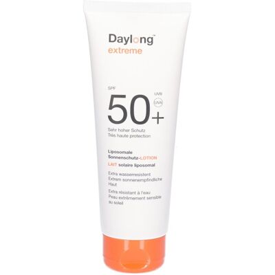 Lotion solaire extrême SPF50+ liposomale pour peau sensible - Publicité Lotion solaire extrême SPF50+ liposomale pour peau sensible - Publicité