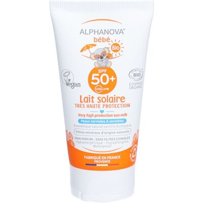 Alphanova Bébé SPF 50+ Crème Solaire Organique - Protection UV - Publicité Alphanova Bébé SPF 50+ Crème Solaire Organique - Protection UV - Publicité