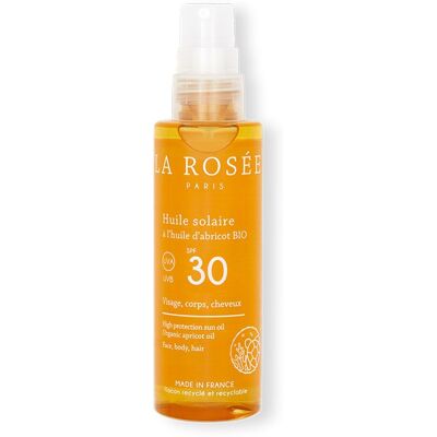 Huile Solaire Bio SPF 30 La Rosée - 150ml - Publicité Huile Solaire Bio SPF 30 La Rosée - 150ml - Publicité