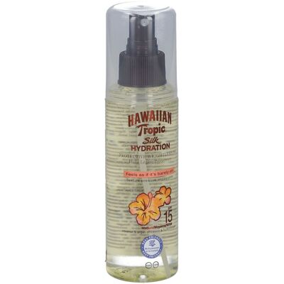 HAWAIIAN Tropic Silk Hydration Huile légère protectrice SPF15 Spray 150 ml - Publicité HAWAIIAN Tropic Silk Hydration Huile légère protectrice SPF15 Spray 150 ml - Publicité