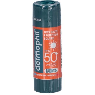 DERMOPHIL Stick Lèvres Solaire SPF50+ Soin(S)S Des 4 g - Publicité DERMOPHIL Stick Lèvres Solaire SPF50+ Soin(S)S Des 4 g - Publicité
