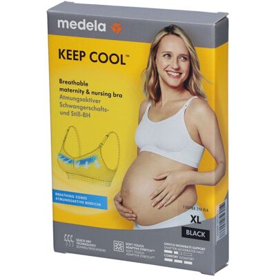 cm_main_brand_2276 medela Keep Cool™ Soutien-gorge de grossesse et d'allaitement noir, taille XL Bustier 1 pc(s) - Publicité cm_main_brand_2276 medela Keep Cool™ Soutien-gorge de grossesse et d'allaitement noir, taille XL Bustier 1 pc(s) - Publicité