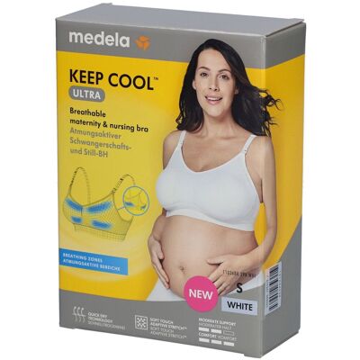 cm_main_brand_2276 medela Keep Cool™ Soutien-gorge de grossesse et d'allaitement ultra confortable blanc, taille S Bustier 1 pc(s) - Publicité cm_main_brand_2276 medela Keep Cool™ Soutien-gorge de grossesse et d'allaitement ultra confortable blanc, taille S Bustier 1 pc(s) - Publicité