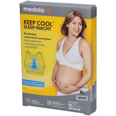 cm_main_brand_2276 medela Keep Cool™ Bustier de sommeil pour la grossesse et l'allaitement blanc, taille XL 1 pc(s) - Publicité cm_main_brand_2276 medela Keep Cool™ Bustier de sommeil pour la grossesse et l'allaitement blanc, taille XL 1 pc(s) - Publicité