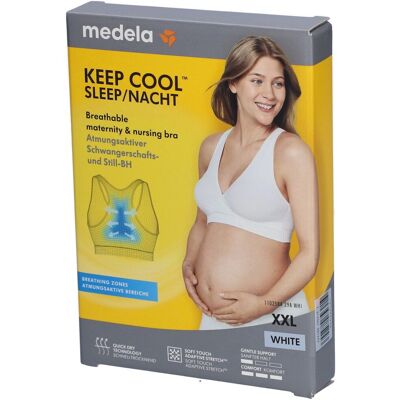 cm_main_brand_2276 medela Keep Cool™ Bustier de sommeil pour la grossesse et l'allaitement blanc, taille XXL 1 pc(s) - Publicité cm_main_brand_2276 medela Keep Cool™ Bustier de sommeil pour la grossesse et l'allaitement blanc, taille XXL 1 pc(s) - Publicité