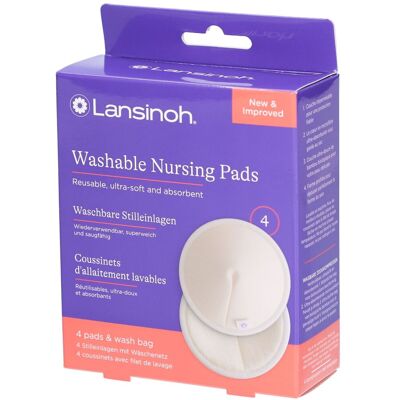 Lansinoh Coussinets d'allaitement lavables D'Allaitement 4 pc(s) - Publicité Lansinoh Coussinets d'allaitement lavables D'Allaitement 4 pc(s) - Publicité