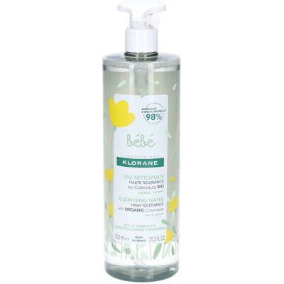 KLORANE Eau Nettoyante Bébé Pour Le Visage 750 ml - Publicité KLORANE Eau Nettoyante Bébé Pour Le Visage 750 ml - Publicité