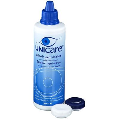 Unicare® Solution tout-en-un Lentilles souples De Conservation Et Nettoyage 240 ml - Publicité Unicare® Solution tout-en-un Lentilles souples De Conservation Et Nettoyage 240 ml - Publicité