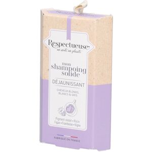 Respectueuse Mon Shampoing Solide Déjaunissant Shampooing 75 g - Publicité Respectueuse Mon Shampoing Solide Déjaunissant Shampooing 75 g - Publicité