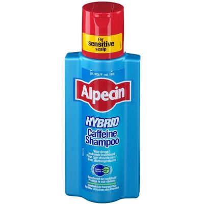 Shampooing caféine hybride Alpecin - Cuir chevelu sensible et qui démange - 250ml - Publicité Shampooing caféine hybride Alpecin - Cuir chevelu sensible et qui démange - 250ml - Publicité