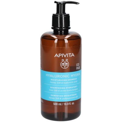 Shampoo Hydratant à l'Acide Hyaluronique Apivita - Publicité Shampoo Hydratant à l'Acide Hyaluronique Apivita - Publicité